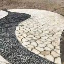 临沧 黄金麻冰裂纹地铺石工地铺装案例