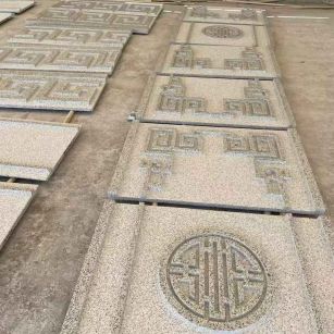 临沧 白麻花岗岩外墙立面雕刻板