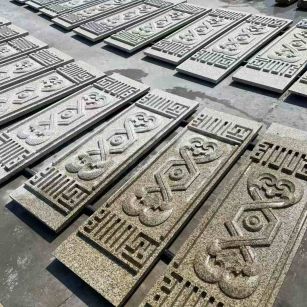 临沧 黄金麻花岗岩外墙雕刻板