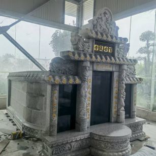 临沧 芝麻白墓碑效果展示图