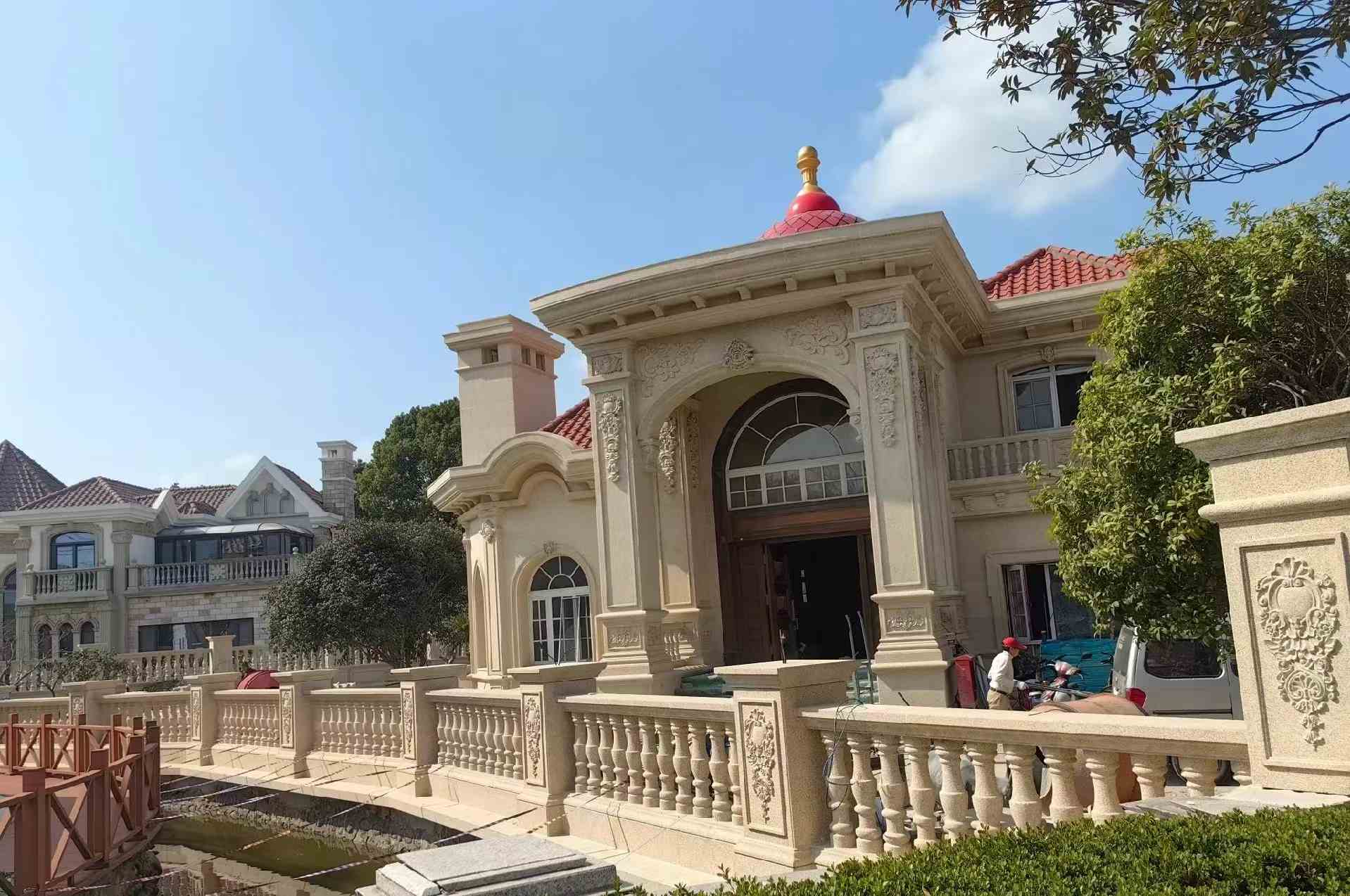 临沧 黄金麻花岗岩欧式别墅