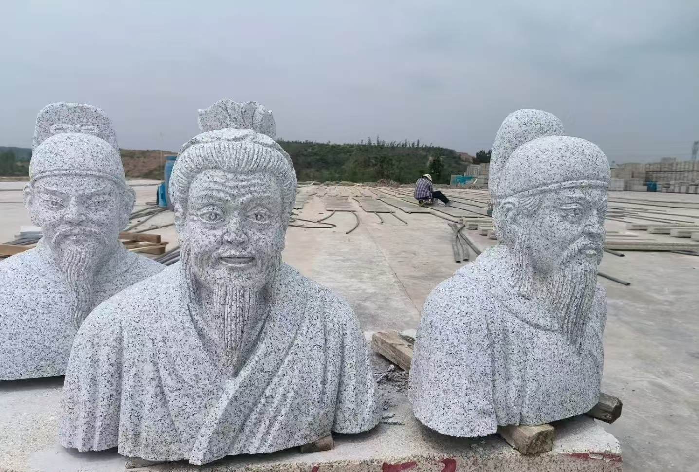 临沧 白麻花岗岩石材人物立体雕刻