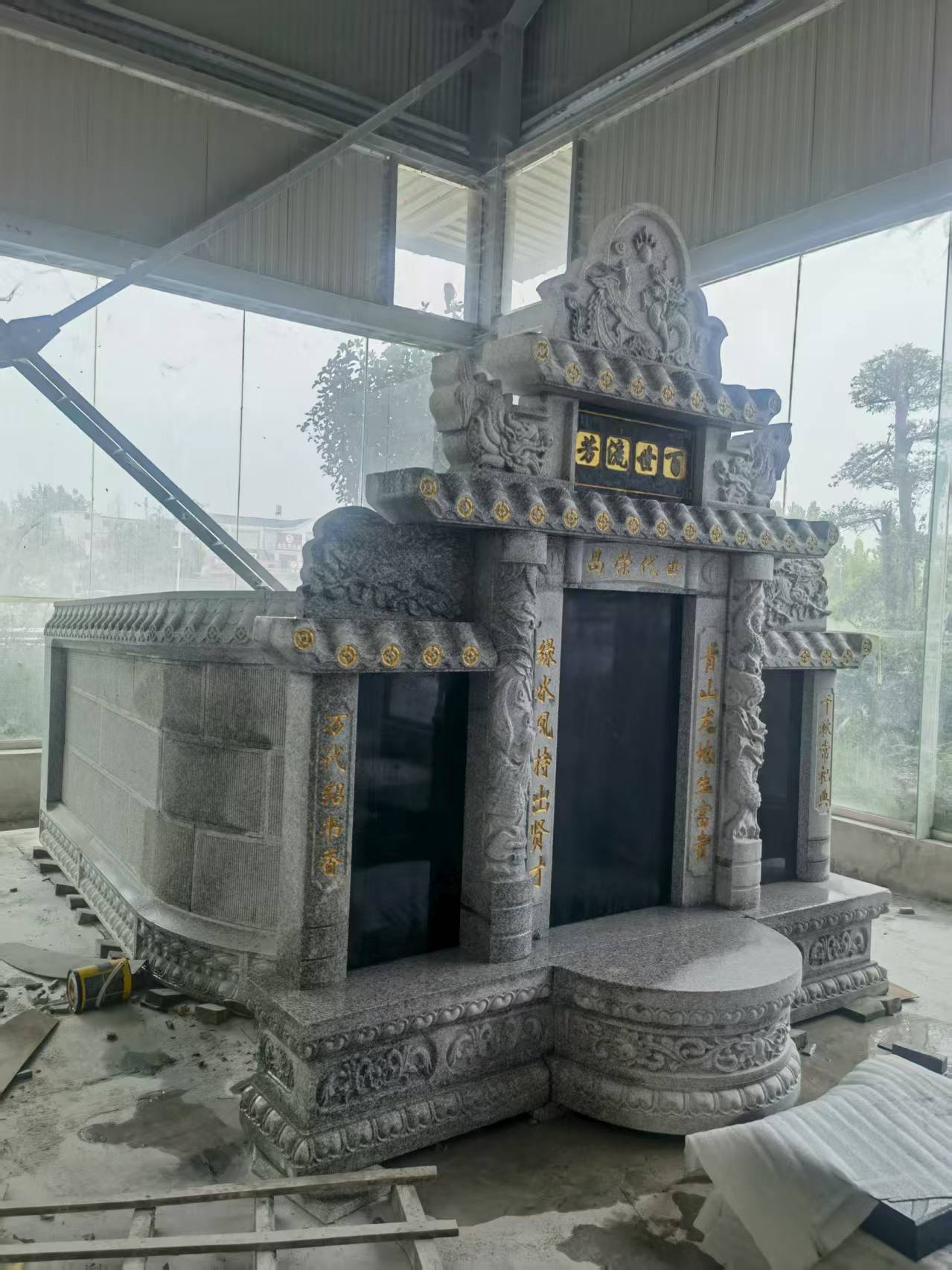 临沧 芝麻白墓碑效果展示图